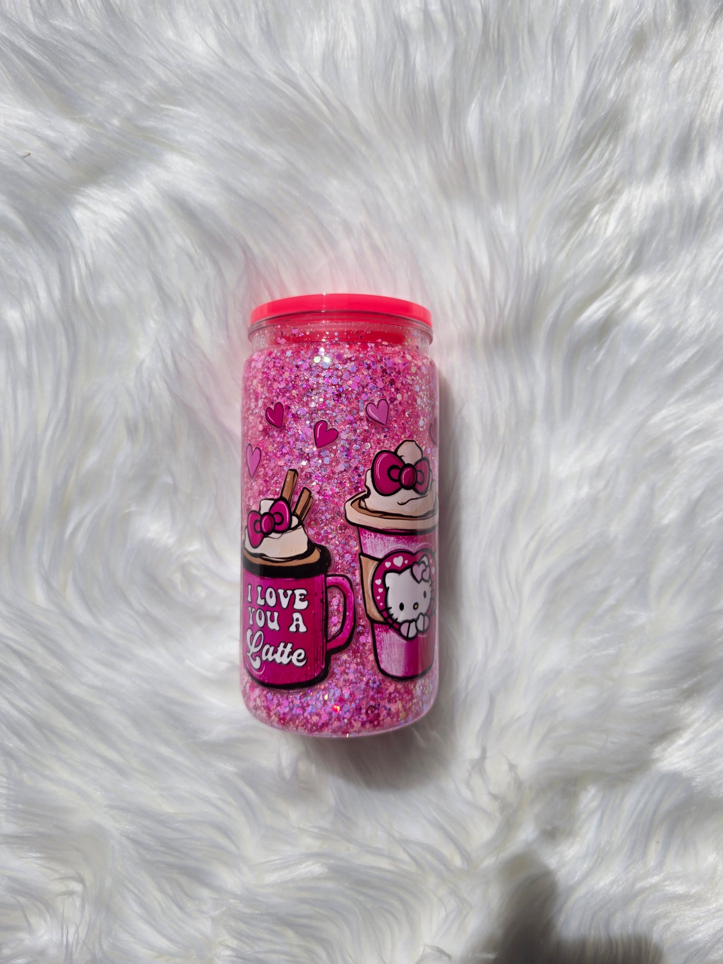 HK Latte 16 oz Snowglobe