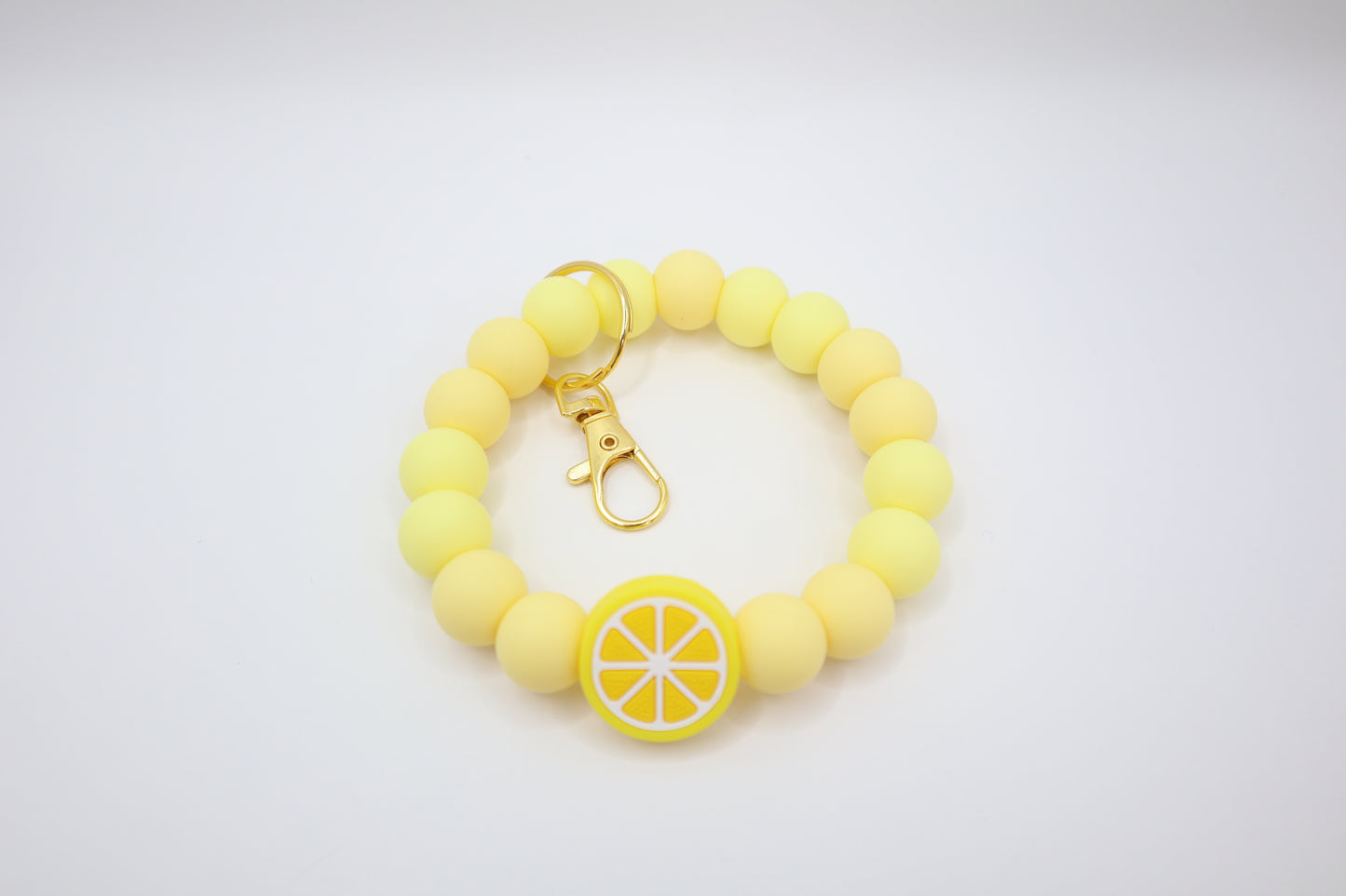 Summer Lemon Wrist Keychain